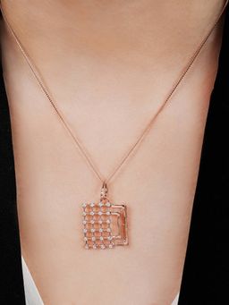 Zavya - Modern Rose Gold-Plated 925 Sterling Silver Geometric Pendant