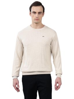 Cantabil - Men Off-White Solid Sweater