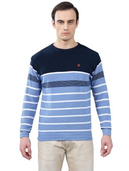 Cantabil - Men Blue Striped Sweater
