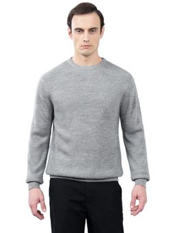 Cantabil - Men Grey Solid Sweater