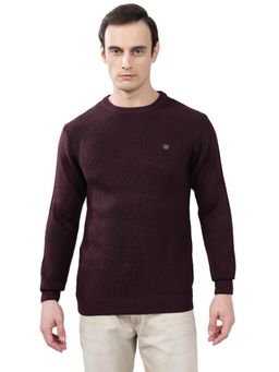 Cantabil - Men Wine Solid Sweater