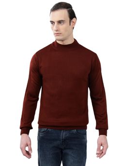 Cantabil - Men Maroon Solid Sweater
