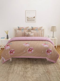 At Home by Nilkamal - Ammara Floral Single Comforter Beige