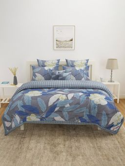 At Home by Nilkamal - Ammara Fern Single Comforter Dark Grey