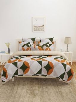 At Home by Nilkamal - Ammara Geometric Single Comforter Grey & Green