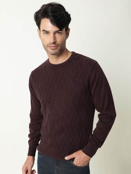 Rare Rabbit - Cable Brown Sweater