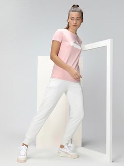 Puma - Essentials Logo Regular Fit Women's Pink T-Shirt