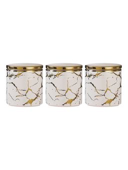 Ekhasa - Ceramic Jars with Lid for Storage (Set Of 3)