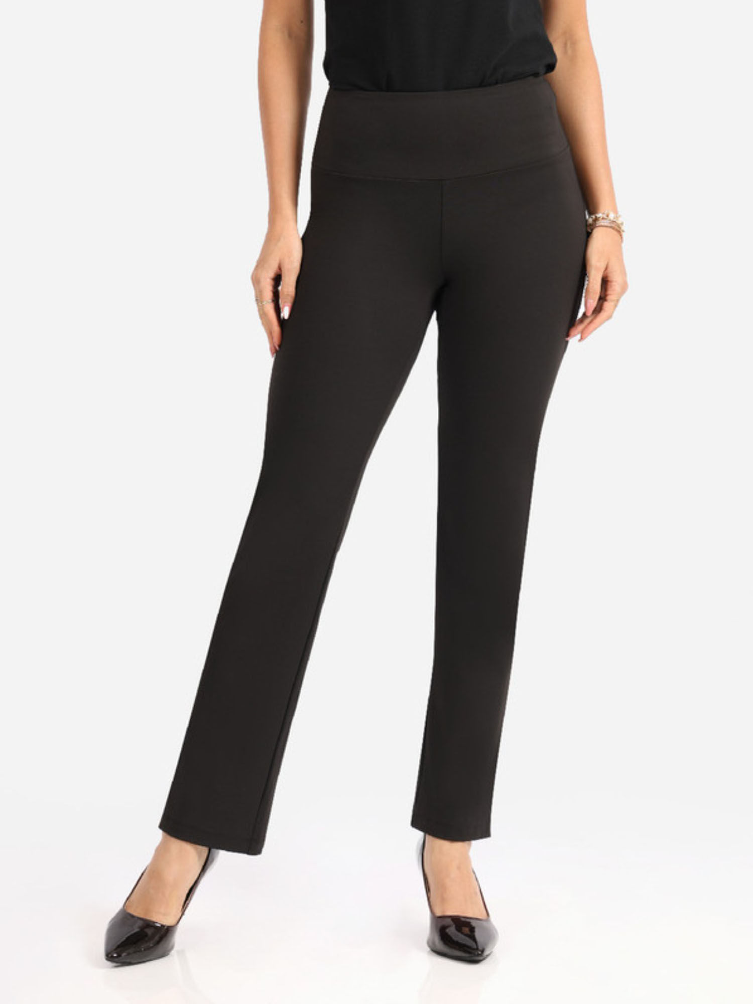 blissclub Black Women's Ultimate Straight Lite Pant-picture-25