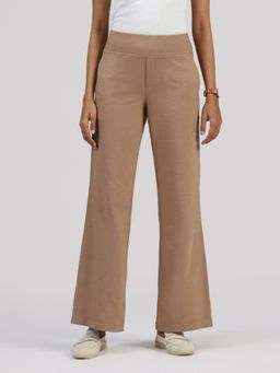 Blissclub - Beige Women's Work-To-Wine Twill Wide Leg Pant
