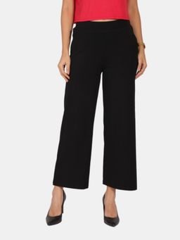 Blissclub - Black Women's Am:Pm Cotton Wide Leg Pant