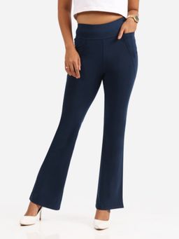 Blissclub - Navy Blue Women's Am:Pm Cotton Pant