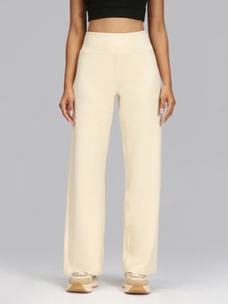 Blissclub - Beige Women's Rib Supreme Wide Leg Pant