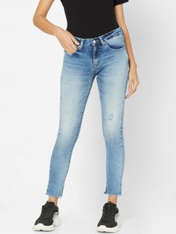Spykar - Women Blue Cotton Super Skinny Regular Length Jeans (Alicia)