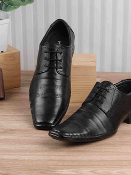 Mochi - Men Black Formal Derbies Shoes