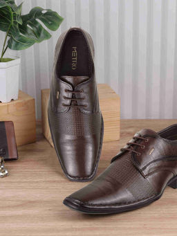 Metro - Men Brown Formal Derbies Shoes