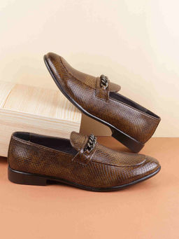 Mochi - Men Brown Formal Loafers