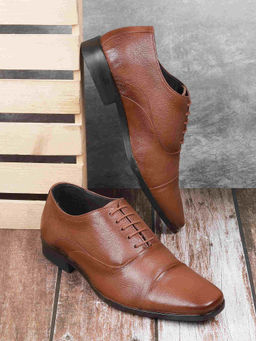 Metro - Men Tan Formal Oxfords
