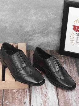 Metro - Men Black Formal Brogues