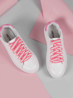 Metro - Women Casual Pink & White Sneakers