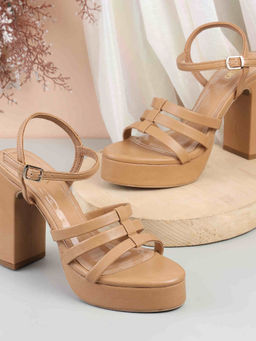 Metro - Women Beige Casual Heels