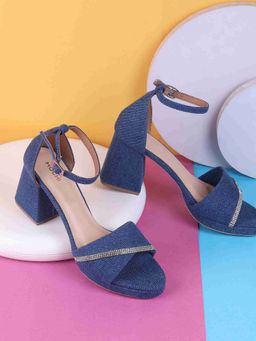 Mochi - Women Navy Blue Casual Sandals