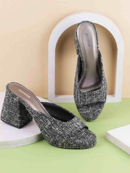 Mochi - Women Grey Casual Heels