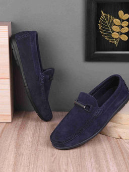 Metro - Men Casual Navy Blue Loafers