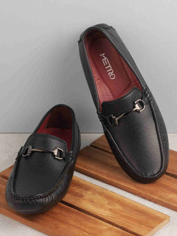 Metro - Men Casual Black Loafers