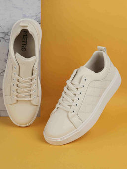 Metro - Men Casual Beige Sneakers