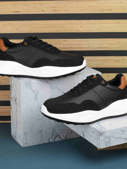 Metro - Men Casual Black Sneakers