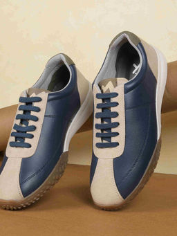 Metro - Men Casual Pink & Navy Blue Sneakers