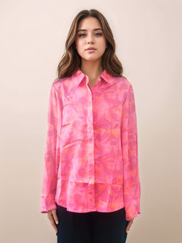 Zink London - Women Pink Floral Shirt