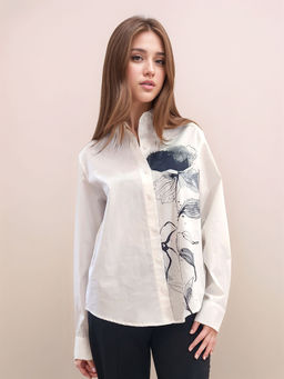 Zink London - Women White Floral Shirt