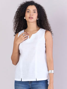 Powersutra - Women White Solid Top