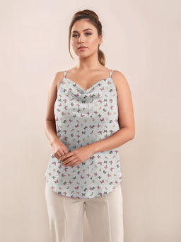 Zink London - Women Blue Printed Top