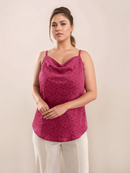 Zink London - Women Pink Self Design Top