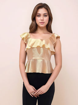 Zink London - Women Peach Solid Top
