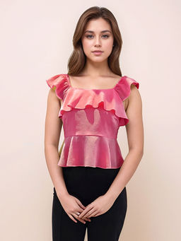 Zink London - Women Pink Solid Top