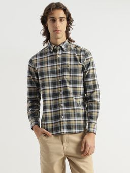 United Colors of Benetton - Regular Fit Button Down Checkered Oxford Overlay Shirt