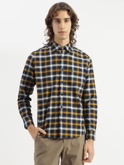 United Colors of Benetton - Regular Fit Button Down Checkered Oxford Shadow Shirt