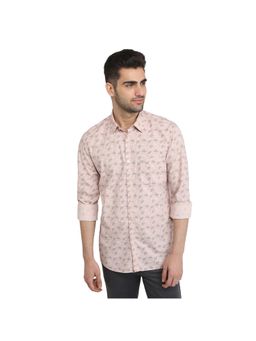 Parx - Slim Fit Pink Pure Cotton Semi Cut Away Collar Shirt