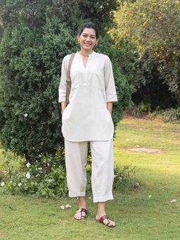 SURMA - Off White Hoops Co-Ords Set