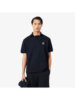Lacoste - Loose Fit Badge Accent Fleece Polo T-Shirt