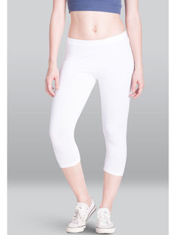 Lyra - Women Solid Coloured White Leggings