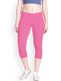 Lyra - Women Solid Coloured Pink Leggings