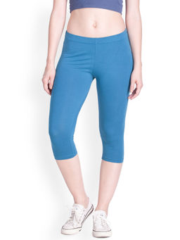 Lyra - Women Solid Coloured Blue Leggings