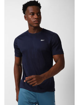 Reebok - Mens Wor Comm Ss Tech Tee T-Shirt Navy Blue