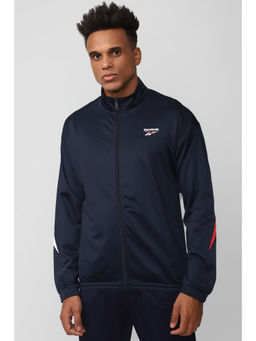 Reebok - Mens Vector Knit Trac Vecnav Vecred Jacket Navy Blue