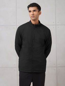 Technosport - Men Black Solid Full Sleeves Jacket